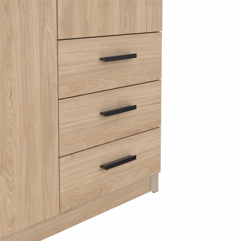 Armadio Sprint con 2 ante + 3 cassetti Jackson Hickory - immagine 2