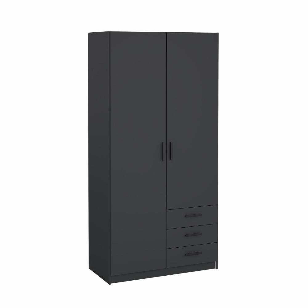 Armadio Sprint con 2 ante + 3 cassetti Matt Grey - immagine 3