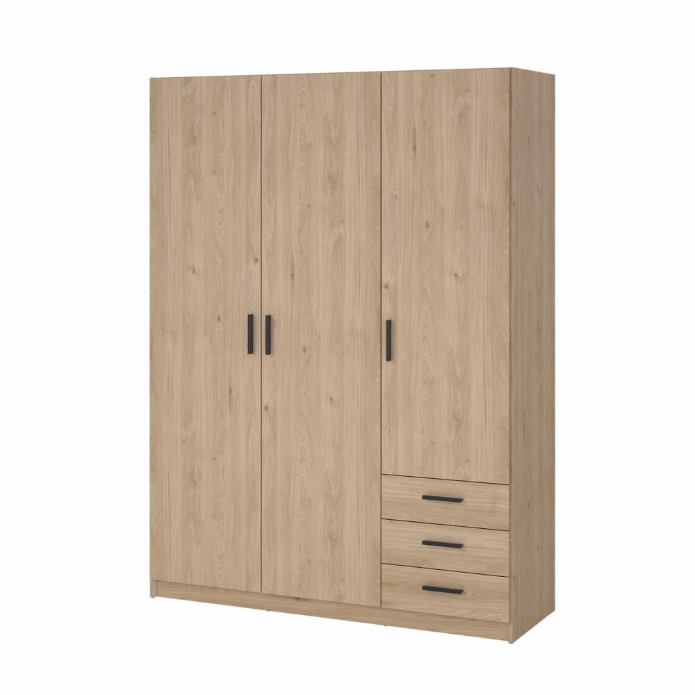 Armadio Sprint con 3 ante + 3 cassetti Jackson Hickory - immagine 2