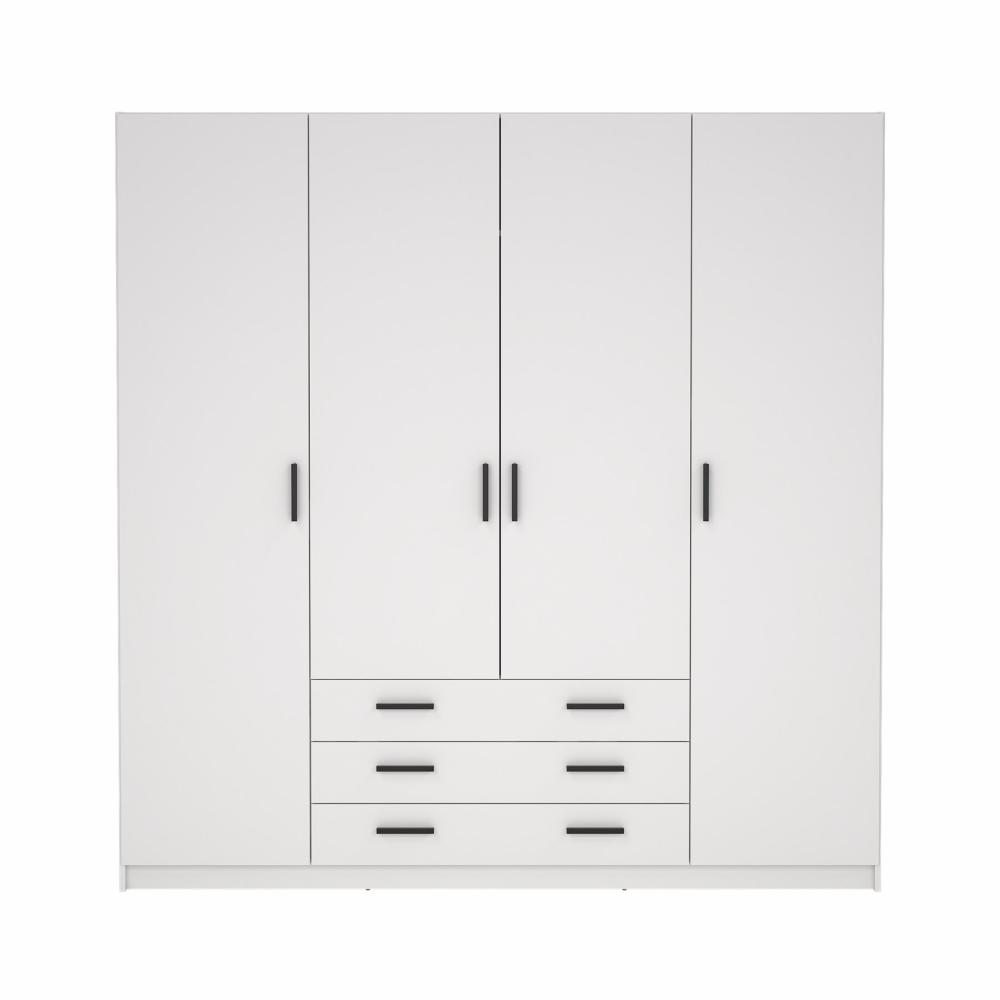 Armadio Sprint con 4 ante + 3 cassetti BIANCO
