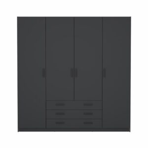 Armadio Sprint con 4 ante + 3 cassetti Matt Grey