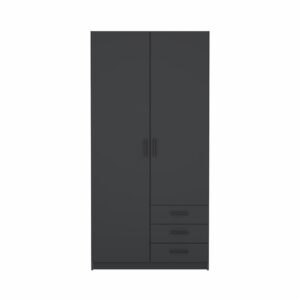 Armadio Sprint con 2 ante + 3 cassetti Matt Grey