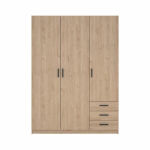 Armadio Sprint con 3 ante + 3 cassetti Jackson Hickory