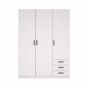 Armadio Sprint con 3 ante + 3 cassetti BIANCO