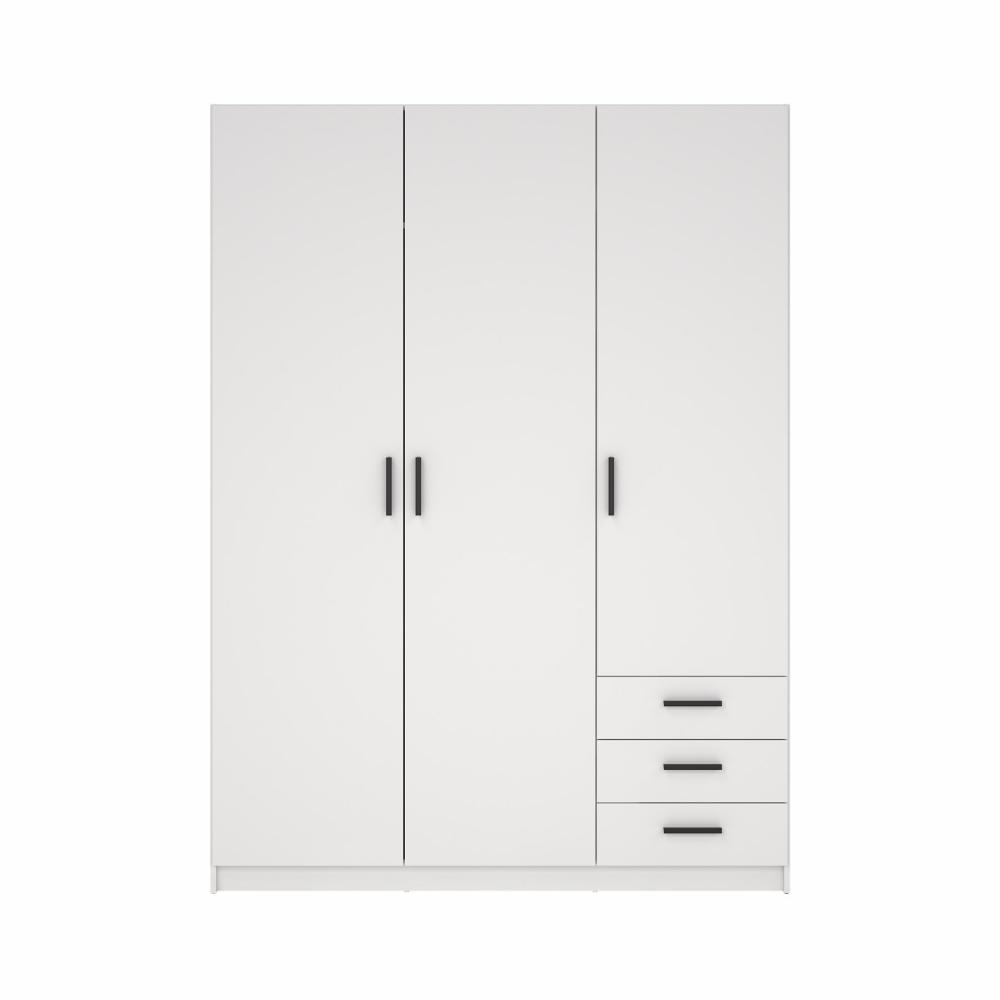 Armadio Sprint con 3 ante + 3 cassetti BIANCO