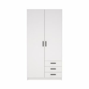 Armadio Sprint con 2 ante + 3 cassetti BIANCO
