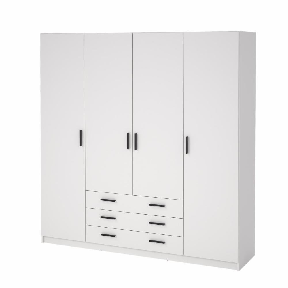 Armadio Sprint con 4 ante + 3 cassetti BIANCO - immagine 3
