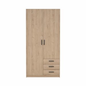 Armadio Sprint con 2 ante + 3 cassetti Jackson Hickory