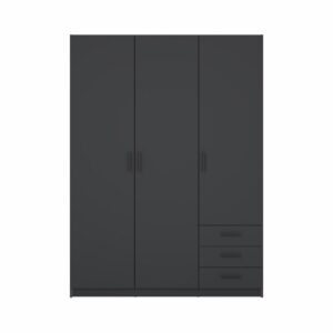 Armadio Sprint con 3 ante + 3 cassetti Matt Grey